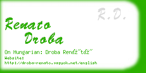 renato droba business card